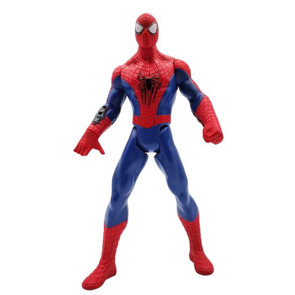 2014 Amazing Spider-Man Large Action Figure Light Up Eyes Electronic Sounds 10" - Picture 1 of 5